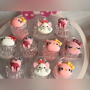 2 Sets Hello Kitty Patterns Mini Hair Claw Clips Toddler Girls  Hair Accesories